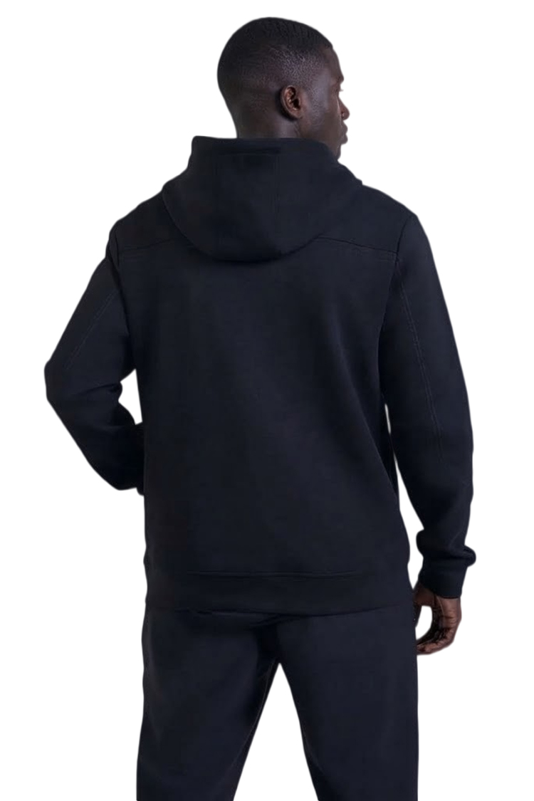 קפוצ’ון באלר BALR שחור כותנה דגם Relaxed Fit Cotton רוכסן מלא לוגו