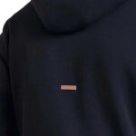 קפוצ’ון באלר balr שחור דגם Relaxed Fit Cotton Hoodie תשלובת כותנה דיטייל לוגו תפור תווית עקב