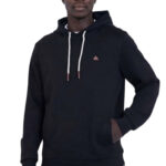 קפוצ’ון באלר balr שחור דגם Relaxed Fit Cotton Hoodie תשלובת כותנה דיטייל לוגו תפור תווית עקב