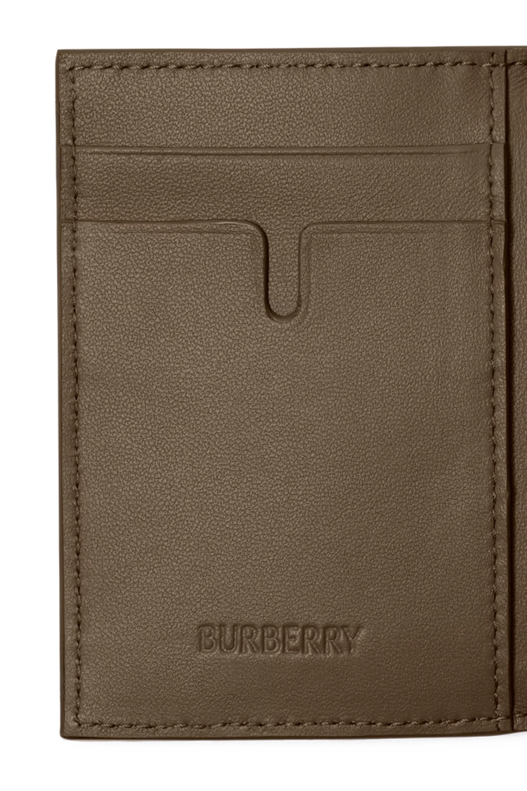 ארנק כרטיסים ברברי burberry בז משובץ דגם Check Folding Card Case עור טקסטיל חריצי כרטיסים