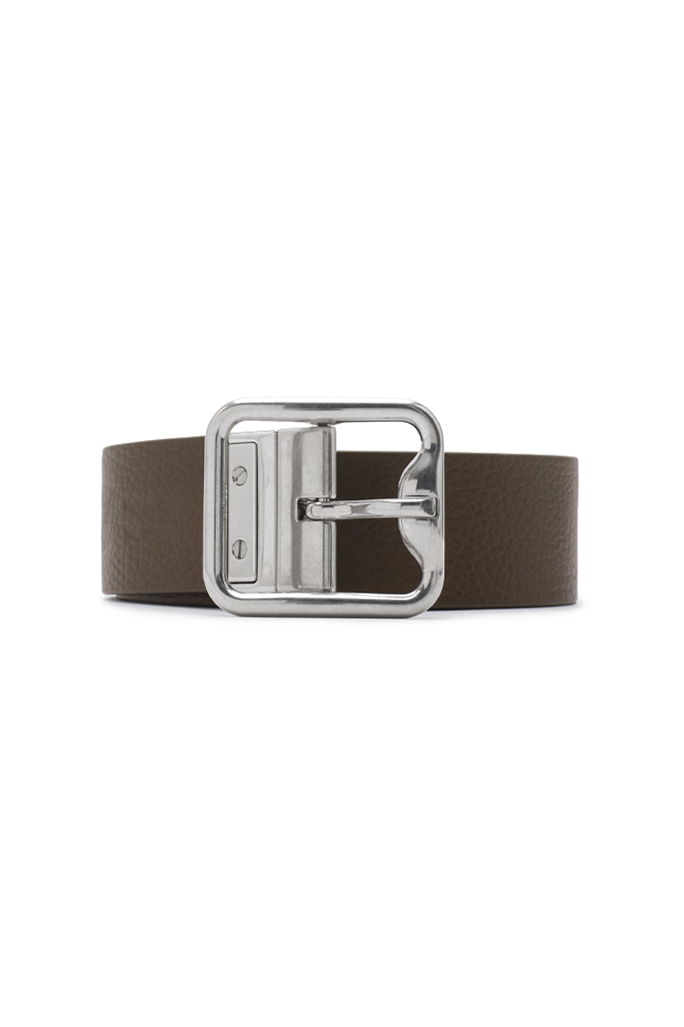 חגורת עור ברברי burberry חום בז’ משובץ דגם Reversible Check B Buckle Belt אבזם פלדיום דו צדדית