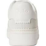 סניקרס עור פולו ראלף לורן Polo Ralph Lauren לבן שמנת דגם Masters Court גזרה MID עור וזמש