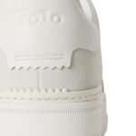 סניקרס עור פולו ראלף לורן Polo Ralph Lauren לבן שמנת דגם Masters Court גזרה MID עור וזמש