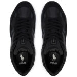 נעלי פולו ראלף לורן polo ralph lauren שחור דגם Trackstr 300 תשלובת טקסטיל דמוי עור סוליה עבה
