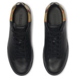 סניקרס ברברי burberry שחור משובץ דגם Leather Set Sneakers עור נמוכות עקב משובץ