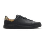 סניקרס ברברי burberry שחור משובץ דגם Leather Set Sneakers עור נמוכות עקב משובץ