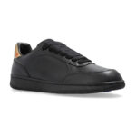סניקרס ברברי burberry שחור משובץ דגם Leather Set Sneakers עור נמוכות עקב משובץ