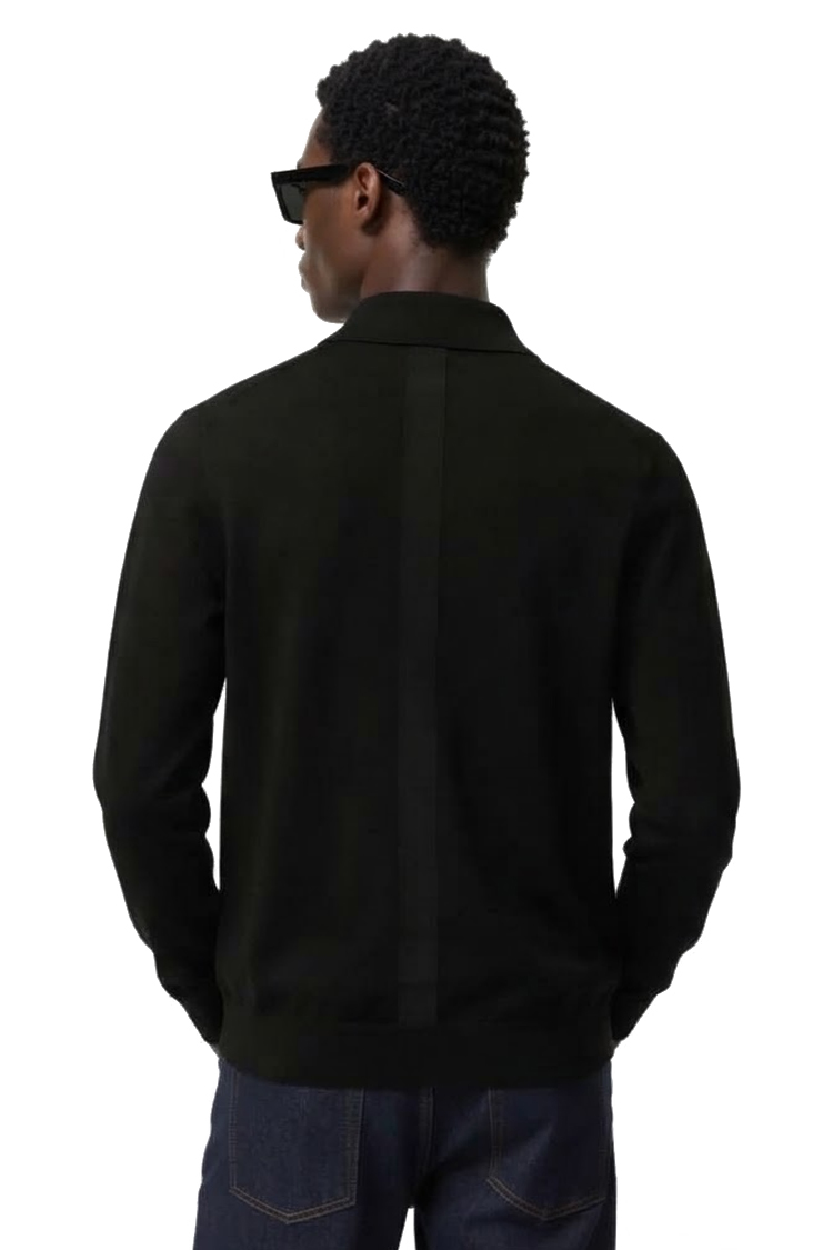 קרדיגן צמר ברברי burberry שחור דגם Wool Cardigan צמר משבצות קו כפתורים