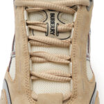 סניקרס זמש ברברי burberry בז’ כסוף דגם Eclipse Sneakers עור טקסטיל גיאומטרי נמוכות