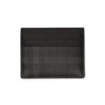 ארנק כרטיסים ברברי burberry שחור משובץ דגם City Check Card Case עור כבש טקסטיל 6 חריצי כרטיסים תא מרכזי