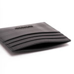 ארנק כרטיסים ברברי burberry שחור משובץ דגם City Check Card Case עור כבש טקסטיל 6 חריצי כרטיסים תא מרכזי