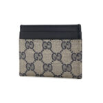 ארנק כרטיסים גוצי gucci בז’ כחול דגם Essence Classic card case טקסטיל עור gg canvas 4 חריצי כרטיסים