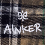 חולצת פלנל איינקר AINKER חרדל משבצות דגם Flannel 1107 Plaid Overshirt אובר סייז כותנה מוברשת גימור משופשף