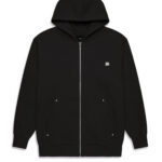 קפוצ’ון איינקר ainker שחור דגם 1119 Black Hoodie כותנת מרסריזד רילקסד פיט רקמה חזה טקסט גב