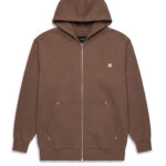 קפוצ’ון איינקר ainker חום דגם 1119 Black Hoodie כותנת מרסריזד רילקסד פיט רקמה חזה טקסט גב