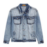 ז’קט ג’ינס איינקר AINKER כחול בהיר דגם 1150 Jacket Jeans גזרה נינוחה דו-גוני שוליים פרומים כפתורים עתיקים