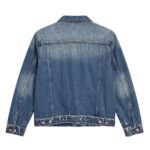 ז’קט ג’ינס איינקר AINKER כחול דגם 1150 Jacket Jeans גזרה נינוחה דו-גוני שוליים פרומים כפתורים עתיקים