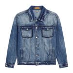 ז’קט ג’ינס איינקר AINKER כחול דגם 1150 Jacket Jeans גזרה נינוחה דו-גוני שוליים פרומים כפתורים עתיקים