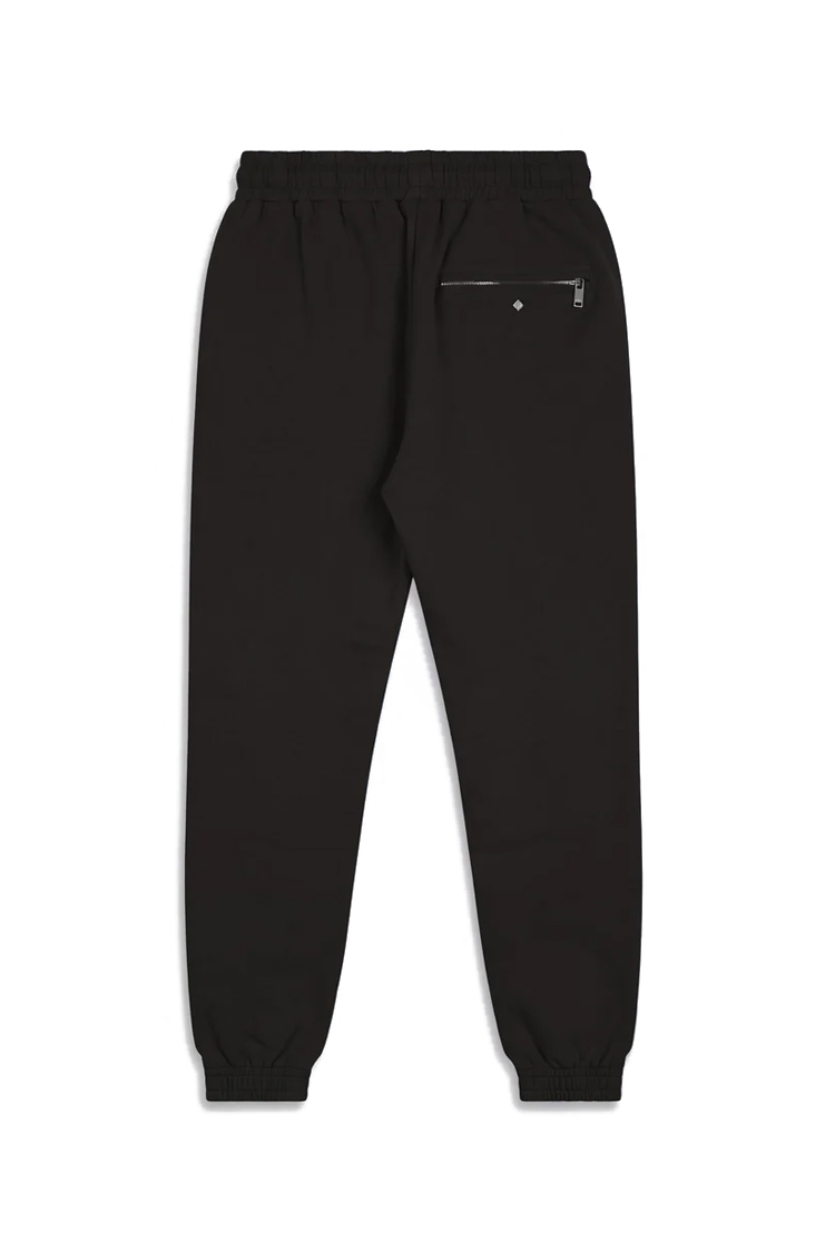 מכנס טרנינג איינקר ainker שחור דגם 1119 Black Pant כותנת מרסריזד סלים פיט מבריק רקמה ניטים אייקון מטאלי