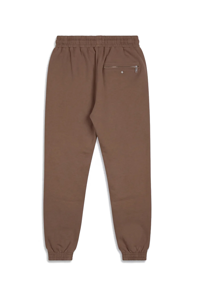מכנס טרנינג איינקר ainker חום דגם 1119 Black Pant כותנת מרסריזד סלים פיט מבריק רקמה ניטים אייקון מטאלי