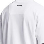 טי שירט איינקר ainker לבן דגם Mercerized 1019 אובר סייז כותנה רקמה L’Art à Obtenir צוואר