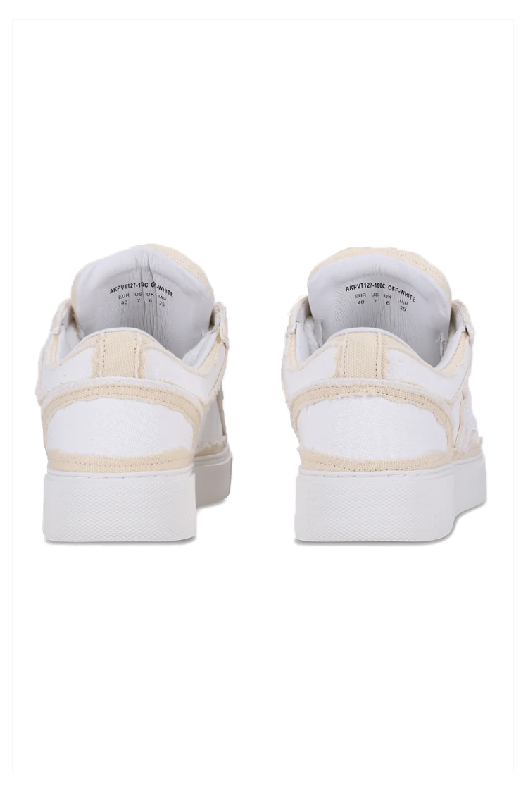 סניקרס איינקר AINKER לבן אוף וויט קנבס דגם Pivot Off White Canvas גזרה בינונית תבנית פרומה לוגו