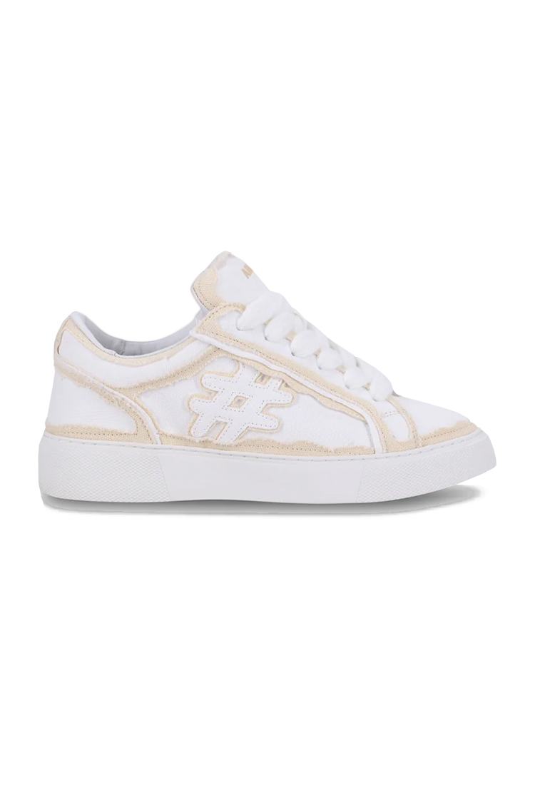 סניקרס איינקר AINKER לבן אוף וויט קנבס דגם Pivot Off White Canvas גזרה בינונית תבנית פרומה לוגו