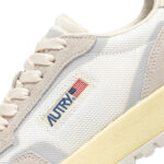 סניקרס אוטרי autry לבן בז’ דגם Wildpace Low בד רשת זמש סוליית פיילון גומי לוגו