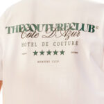 טי שירט קוטור קלאב The Couture Club לבן ירוק דגם Hotel De Couture הדפס מלון בחזה ובגב