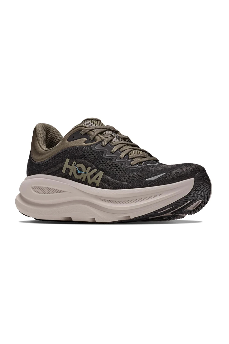 נעלי ספורט הוקה HOKA גברים נשים שחור/אפור הליכה ריצת כביש דגם בונדי 9 Bondi 9 סוליה עבה