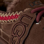 כפכפי פלטפורמה אג ugg חום דגם Heritage Lace-Up Slipper זמש איכותי בטנת עור סוליית eva פלטפורמה 4.5 סמ פרווה