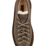כפכפי פלטפורמה אג ugg אפור/חום דגם Heritage Lace-Up Slipper זמש איכותי בטנת עור סוליית eva פלטפורמה 4.5 סמ פרווה