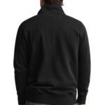 סווטשירט גאנט gant שחור דגם Shield Half-Zip Sweatshirt תשלובת כותנה חצי רוכסן רקמה שילד
