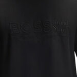 סווטשירט בוס boss שחור דגם Cord Long תשלובת כותנה גזרה רגילה תבליט מבריק לוגו חזה