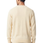 סריג גאנט gant קרם דגם Casual Cotton Knitted Sweater 100 אחוז כותנה נינוח רקמה לוגו חזה