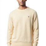 סריג גאנט gant קרם דגם Casual Cotton Knitted Sweater 100 אחוז כותנה נינוח רקמה לוגו חזה