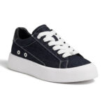 סניקרס באולר balr ג’ינס שחור דגם Jeans B גזרת MID בד ג’ינס בטנת עור סוליית גומי עבה תפרים בולטים פאץ עור עקב