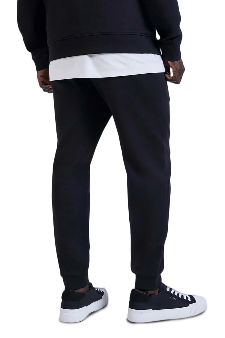מכנס טרנינג באולר balr שחור דגם Relaxed Fit Cotton Joggers תשלובת כותנה רילקסד פיט קוביות מטאליות סיכת ביטחון