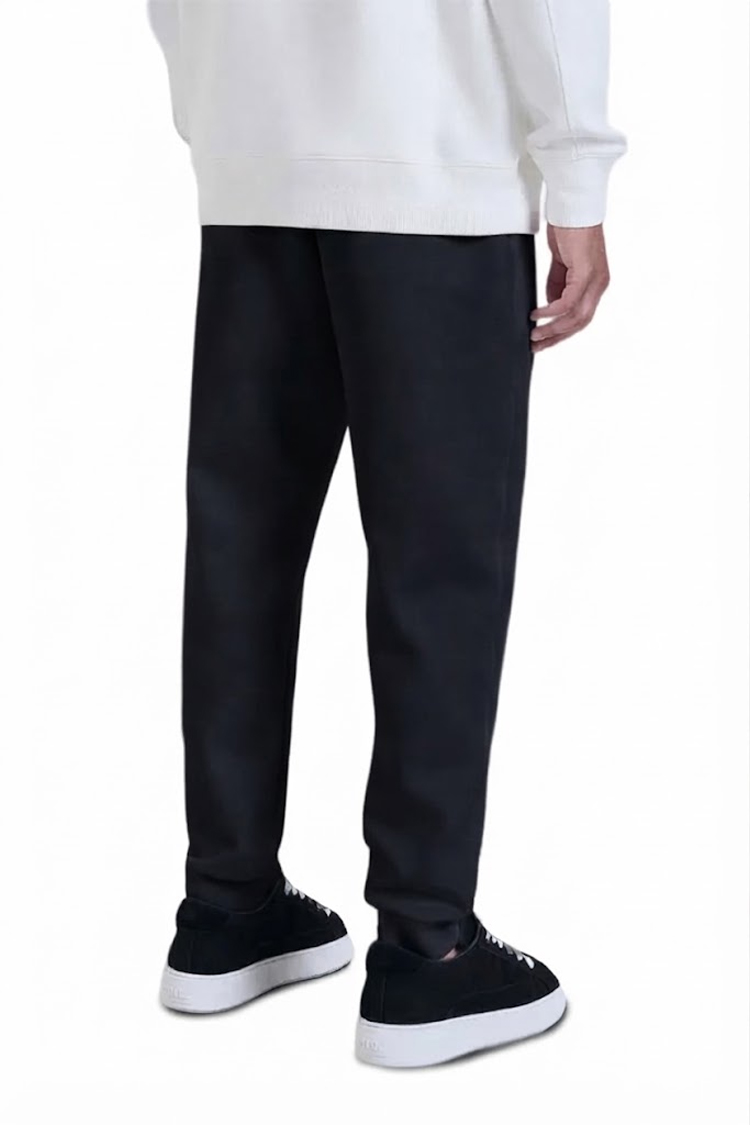 מכנס טרנינג באולר balr שחור דגם Relaxed Fit Cotton Joggers תשלובת כותנה רילקסד פיט רקמה שרוול פאץ כיס אחורי