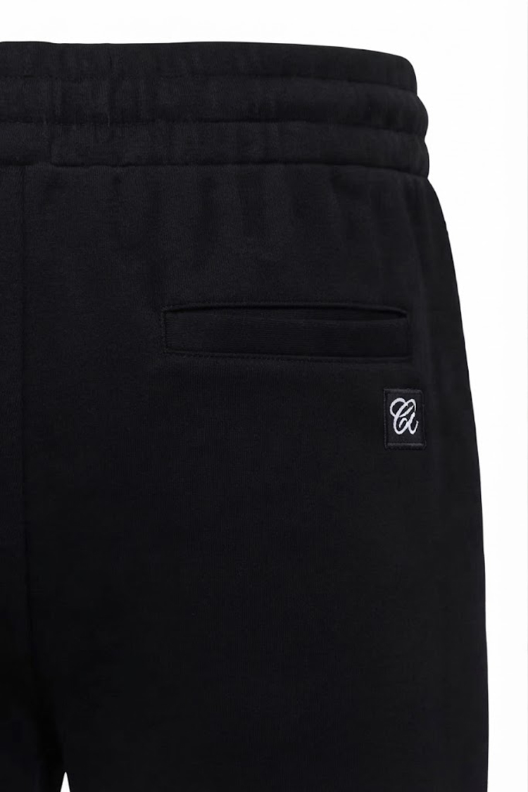 מכנס טרנינג באולר balr שחור דגם Relaxed Fit Cotton Joggers תשלובת כותנה רילקסד פיט רקמה שרוול פאץ כיס אחורי
