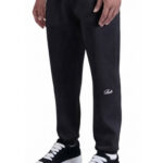 מכנס טרנינג באולר balr שחור דגם Relaxed Fit Cotton Joggers תשלובת כותנה רילקסד פיט רקמה שרוול פאץ כיס אחורי