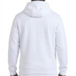 קפוצ’ון באולר balr לבן דגם Pin Logo Hoodie תשלובת כותנה רילקסד פיט קוביות מטאליות סיכת ביטחון תיק תק כיסי קנגורו