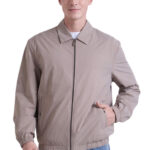 ז’קט ניילון באלר balr חאקי דגם straight fit jacket 100% ניילון קל משקל חוסם רוח גזרה ישרה תיק תק עורף
