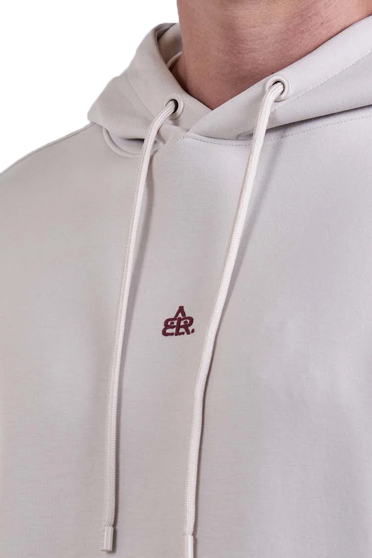 קפוצ’ון באולר balr אוף וויט דגם Mid Logo Hoodie תשלובת כותנה רילקסד פיט רקמה חזה גב שני כיסים