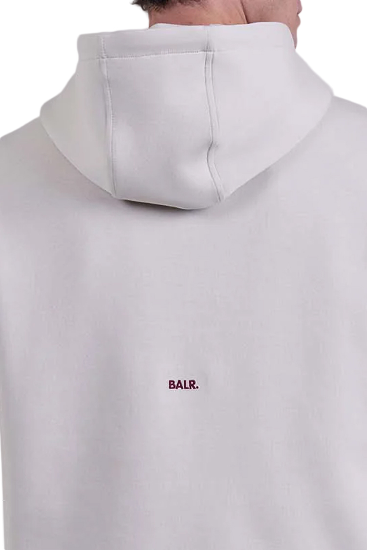 קפוצ'ון באולר balr אוף וויט דגם Mid Logo Hoodie תשלובת כותנה רילקסד פיט רקמה חזה גב שני כיסים