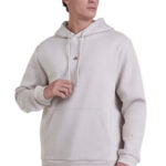 קפוצ’ון באולר balr אוף וויט דגם Mid Logo Hoodie תשלובת כותנה רילקסד פיט רקמה חזה גב שני כיסים