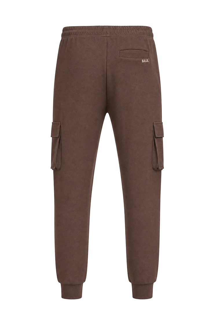 מכנס טרנינג באולר balr חום דגם Mid Logo Sweatpants תשלובת כותנה רילקסד פיט כיסי צד רקמה שרוול כיס אחורי