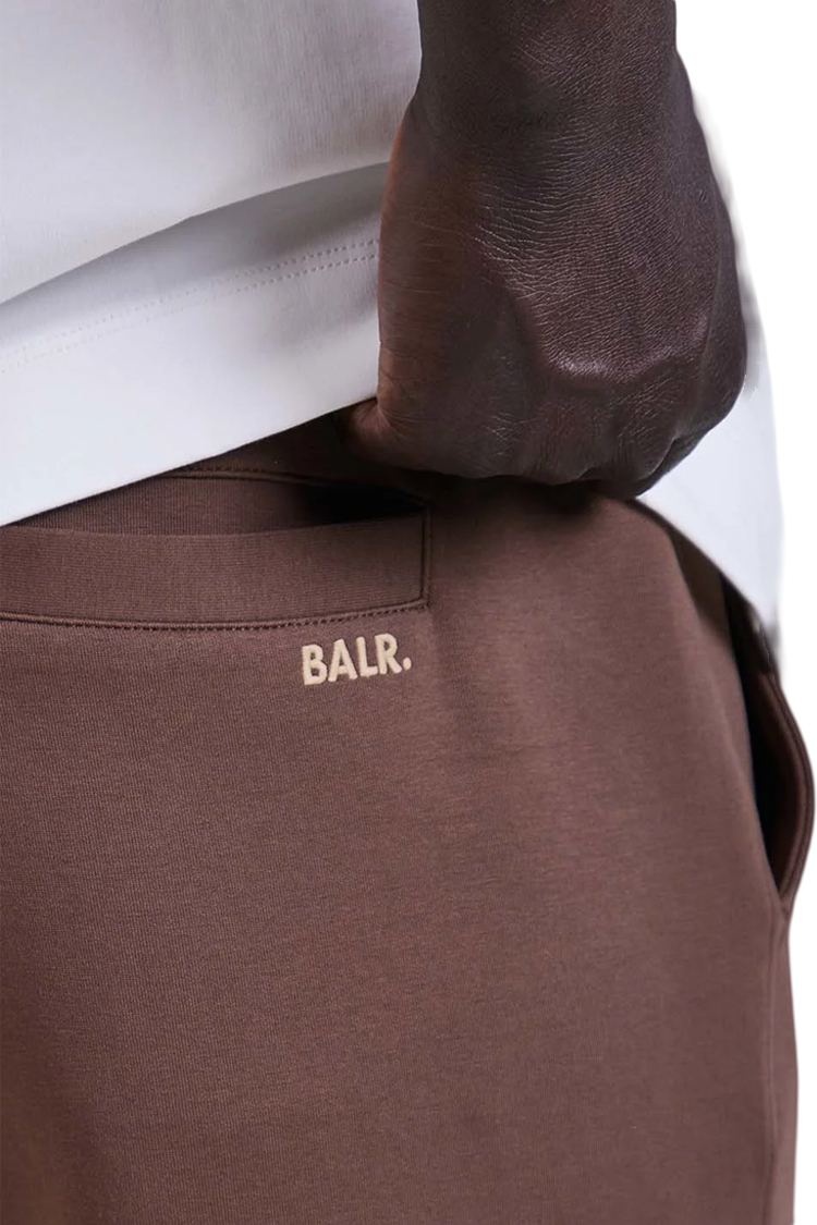מכנס טרנינג באולר balr חום דגם Mid Logo Sweatpants תשלובת כותנה רילקסד פיט כיסי צד רקמה שרוול כיס אחורי