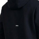 קפוצ’ון באולר balr שחור דגם Mid Logo Hoodie תשלובת כותנה רילקסד פיט רקמה חזה גב שני כיסים