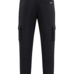 מכנס טרנינג באולר balr שחור דגם Mid Logo Sweatpants תשלובת כותנה רילקסד פיט כיסי צד רקמה שרוול כיס אחורי